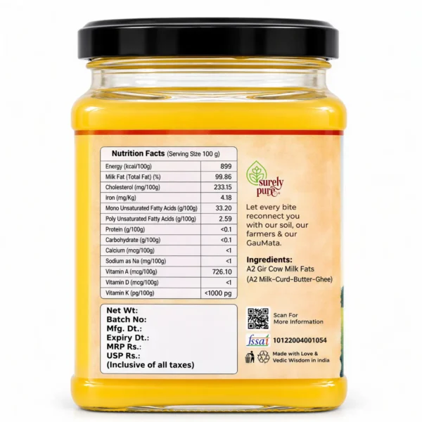 A2 Cow Ghee Bilona Method Side