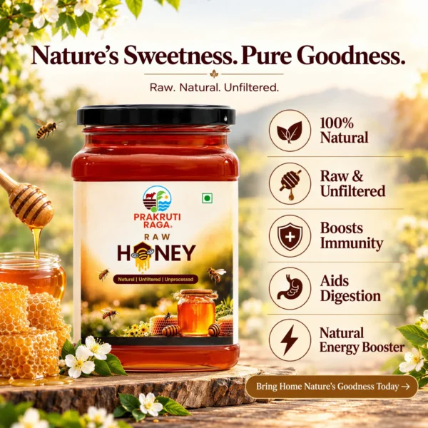 prakruti raga raw honey banner